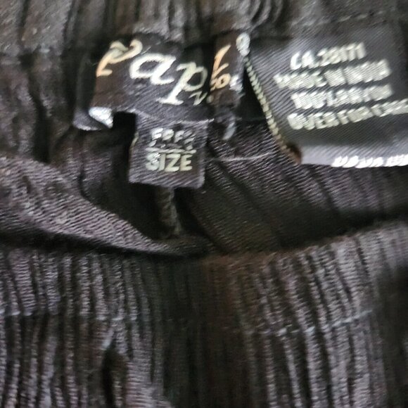 Papa Vancouver Pants Boho Wide Leg Crinkle Fabric Rayon Made in India - Picture 8 of 10